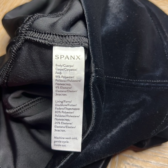 SPANX Black Velour Leggings S - Picture 8 of 8